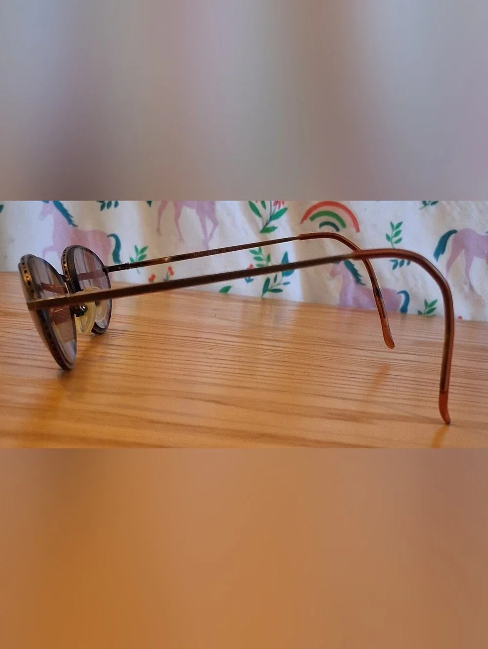 EUC Vintage 90s Sirena Occhiali Italy Copper Tone Scroll Detailed Glasses Frame